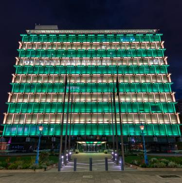 Council House lights up green and gold