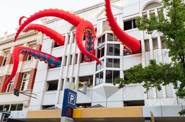His Majesty's Theatre Carpark with Tentacles