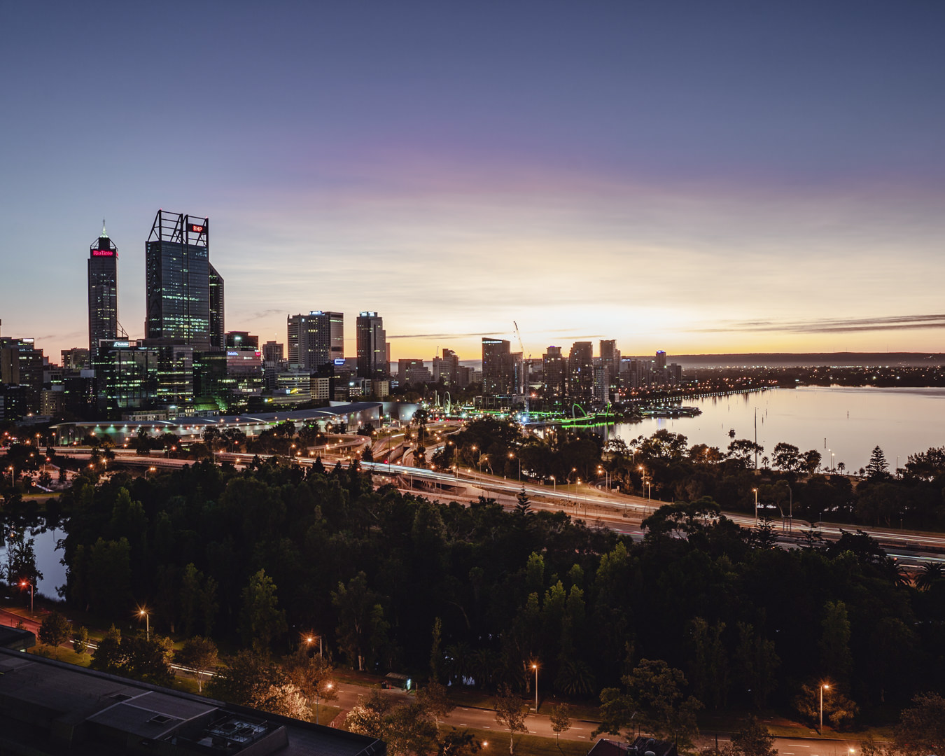 Perth city at night 