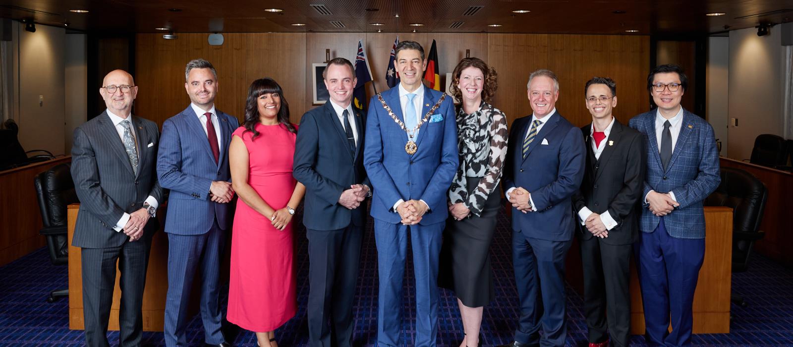Lord Mayor Basil Zempilas with new council October 2023