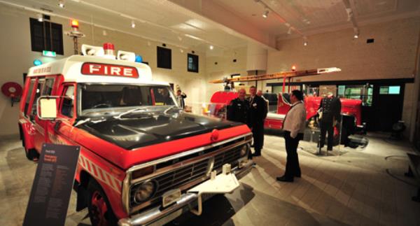 Fire trucks in DFES heritage centre