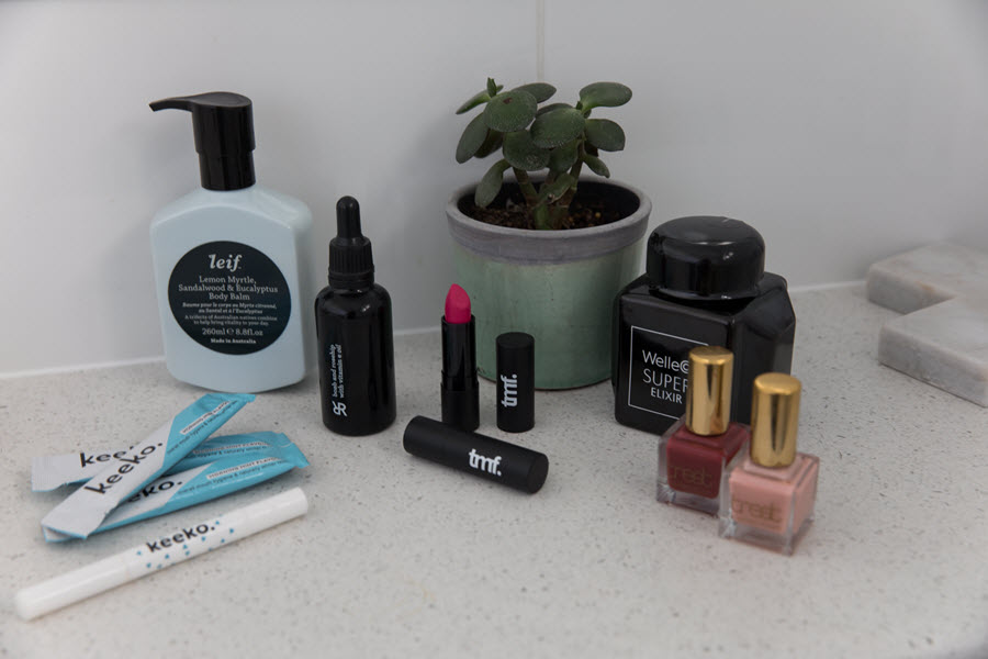 Generics beauty products on a counter
