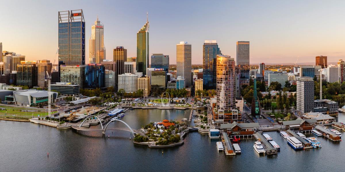 City of Perth Swan River Skyline