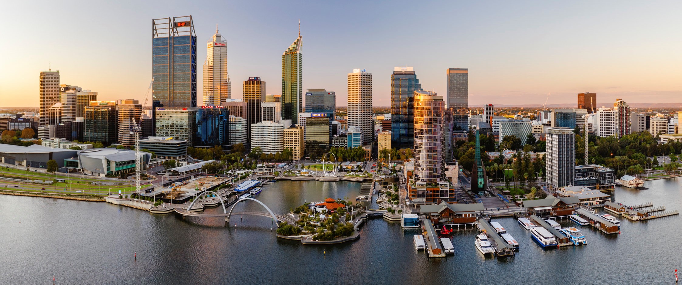 City of Perth Swan River Skyline