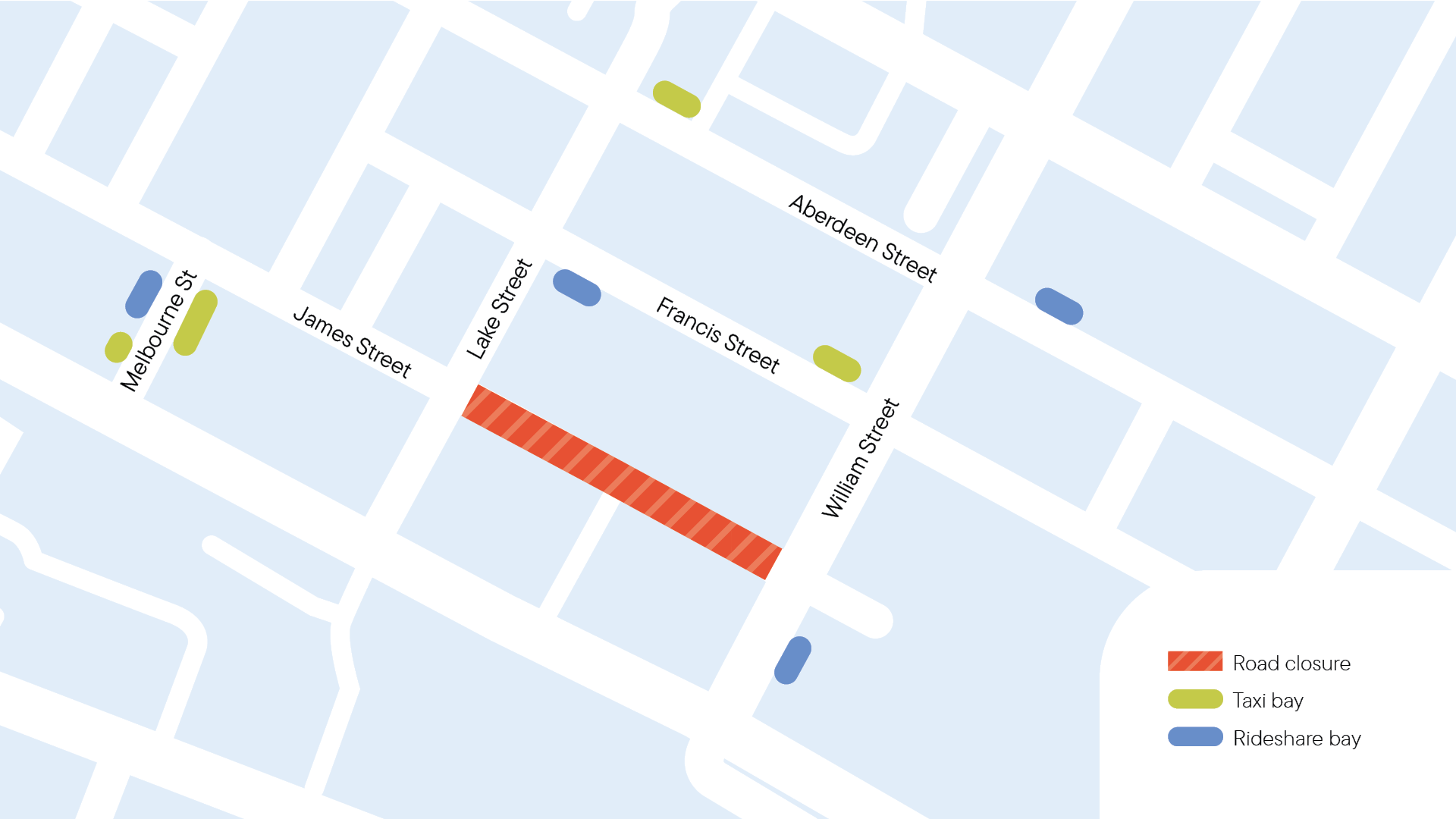 James Street Closure Map
