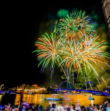 Fireworks over Elizabeth Quay