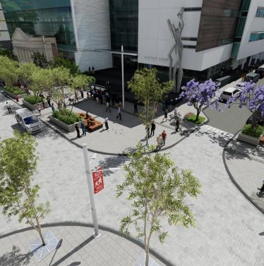 3D image of public space