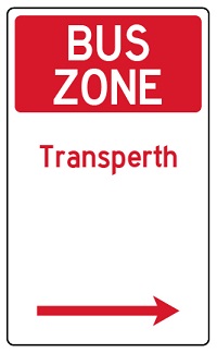 Buz Zone Transperth street sign