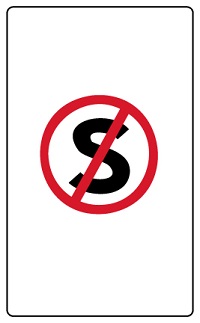 No stopping street sign