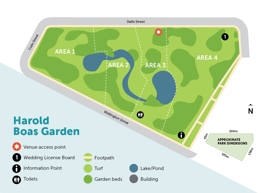 Digital map of Harold Boas Garden