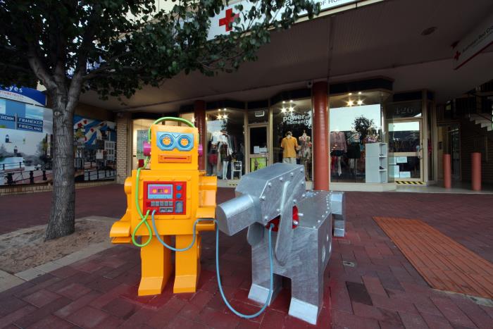 A series of three Robots located in North Perth Town Centre