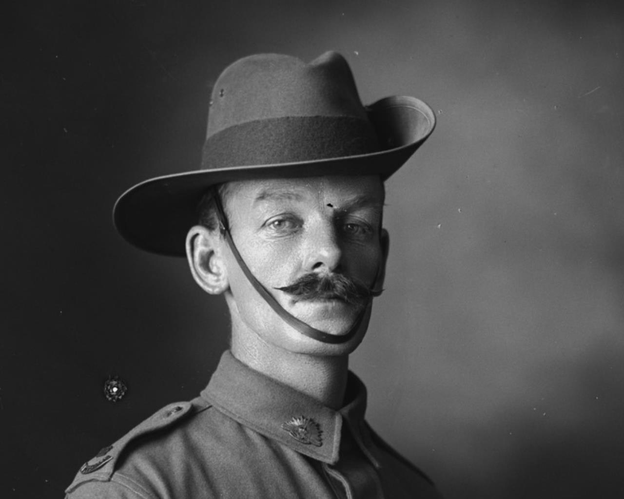 Black and white photograph of Private Andrew Christie