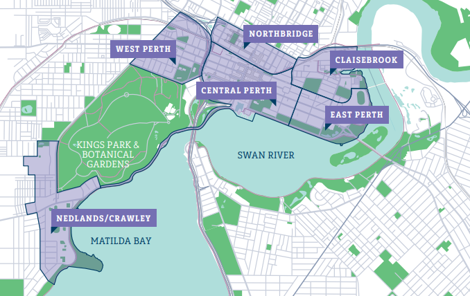 City of Perth Boundary Map 2020