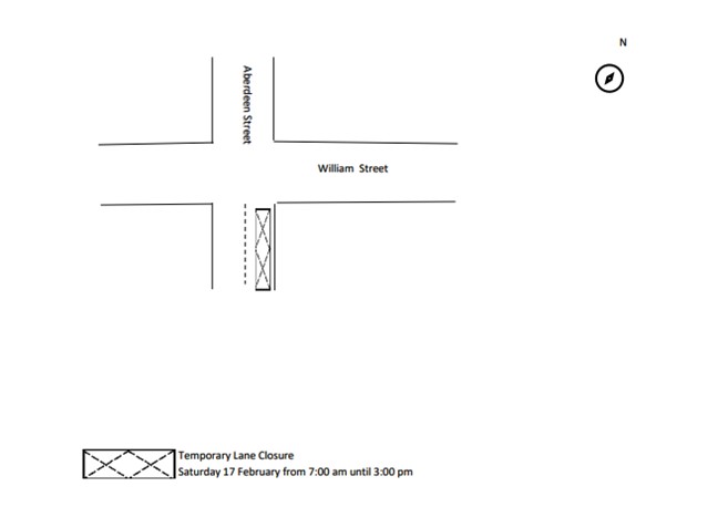 Road Closure - Aberdeen Street Northbridge - 17 February 2024