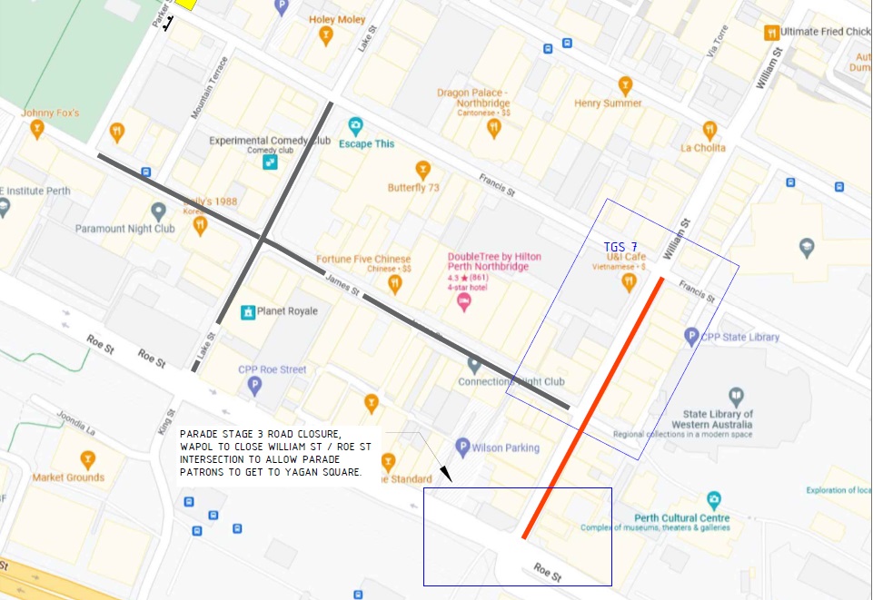 Road Closure - EVENT - Perth Chinese New Year Fair - 11 February 2024 - Map 2