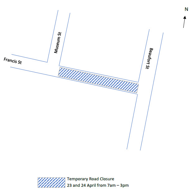 Road Closure - Francis St Northbridge - 23 to 24 April 2024