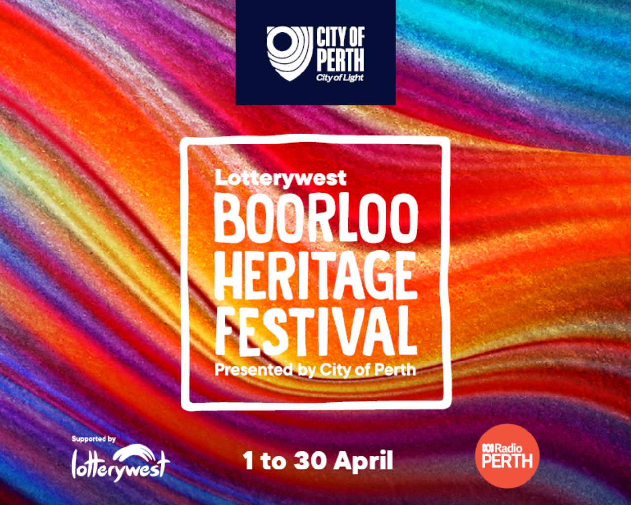 24-042 Boorloo Heritage Festival 2024 - Visit Perth Banner with logos