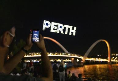 City Of Light Drone Show Perth