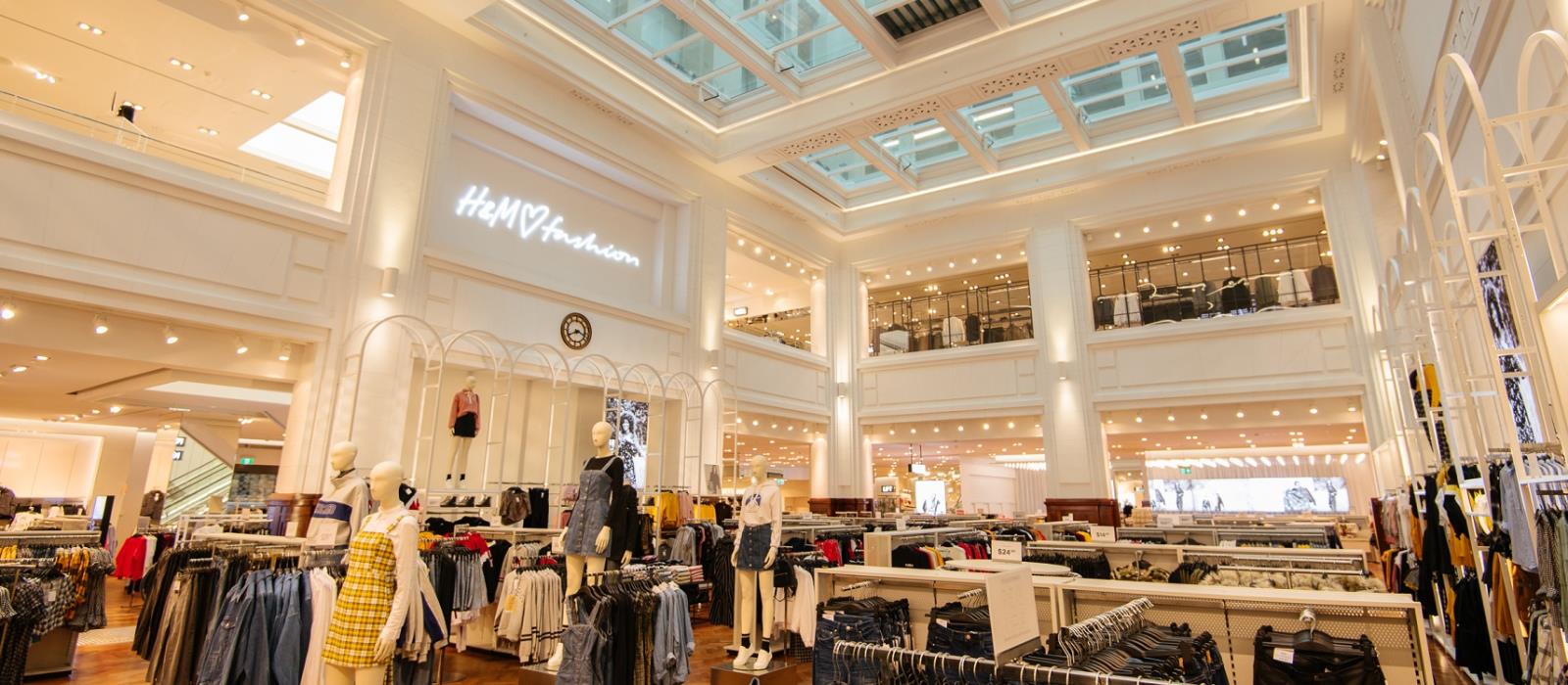 Inside one of Perth City’s shopping destinations, H&M