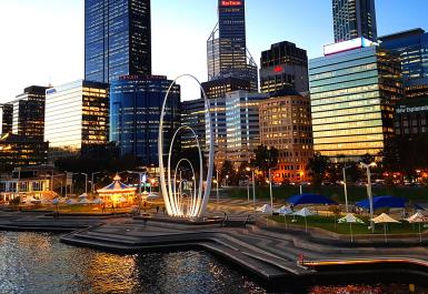Perth city from Elizabeth Quay